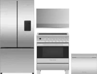 4 Piece Package Includes Refrigerator, Range, Hood And Dishwasher